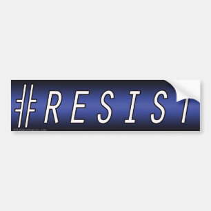 Résistance # - Sticker pare-chocs bleu
