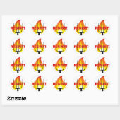 Resistance Torch and Pitchfork Ronde Sticker (Vel)