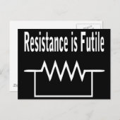 Resistentie is Futile Briefkaart (Voorkant / Achterkant)