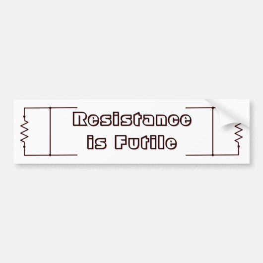 Resistentie is Futile Bumpersticker (Voorkant)