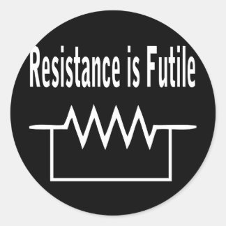 Resistentie is Futile Ronde Sticker