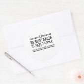 Resistentie Is Not Futin Ronde Sticker (Envelop)