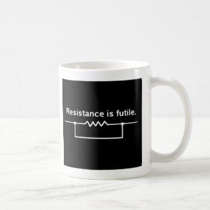 Resistentie is nutteloos. koffiemok