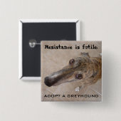 Resistentie is nutteloos. vierkante button 5,1 cm (Voorkant /achterkant)