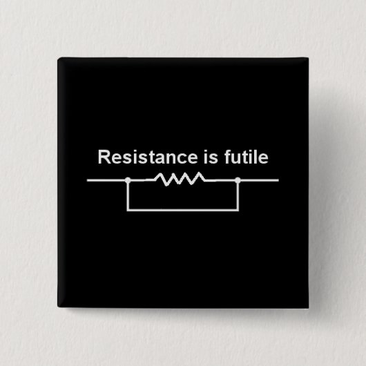 Resistentie is nuttig vierkante button 5,1 cm (Voorkant)