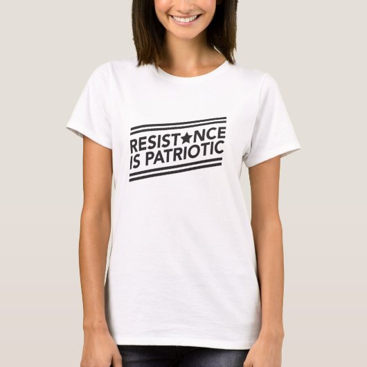 Resistentie is Patriottisch Slouchy-T-shirt T-shirt (Voorkant)