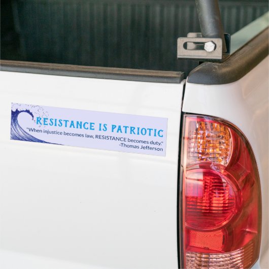 Resistentie is patriottische Bumpersticker (Op Truck)