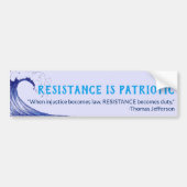 Resistentie is patriottische Bumpersticker (Voorkant)