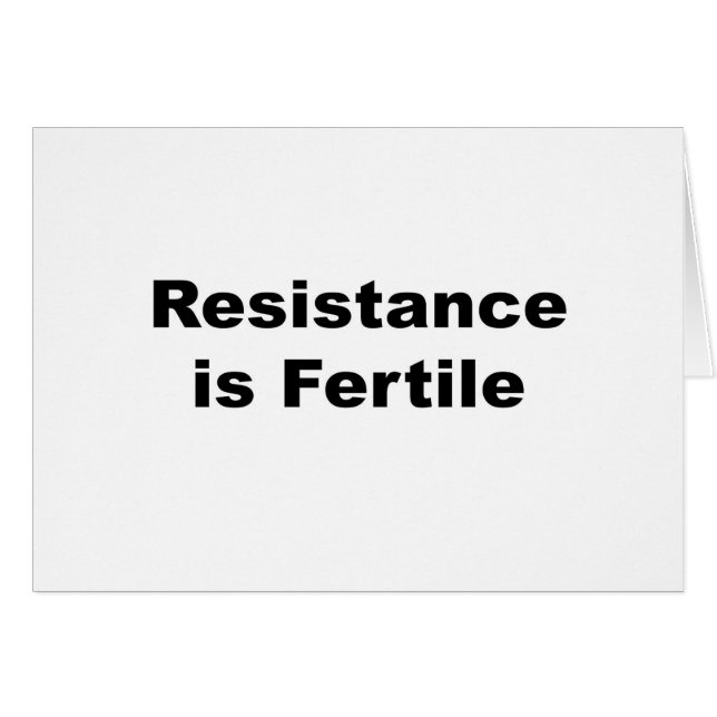 Resistentie is vruchtbaar (Voorkant Horizontaal)