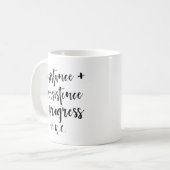 Resistentie, persistentie, vooruitgang | koffiemok (Voorkant links)