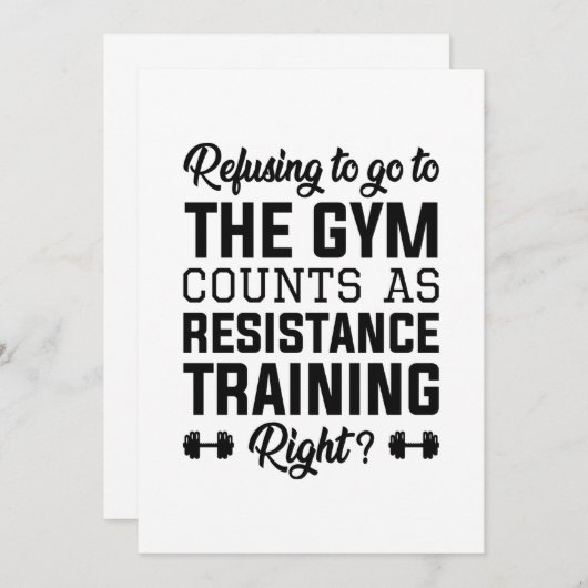 Resistentietraining Bedankkaart (Voorkant / Achterkant)