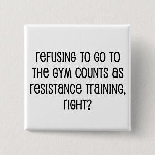 Resistentietraining Vierkante Button 5,1 Cm