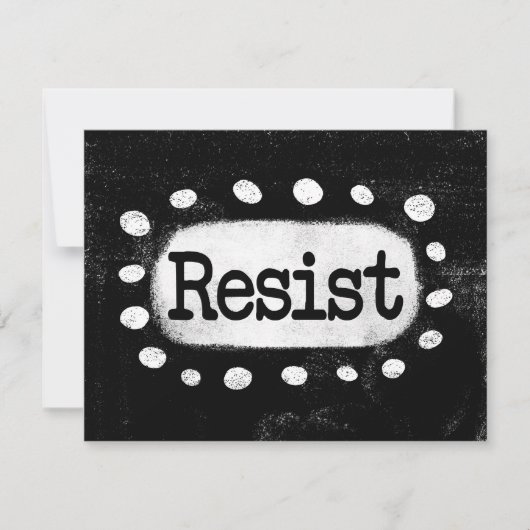 Résister à la carte de voeux (Devant)