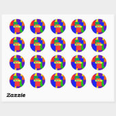 Résister Patchwork Rainbow Quilt Design Stickers (Feuille)