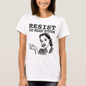 RÉSISTEZ AU SYSTÈME BEST RETRO FEMME T-SHIRTS TEE (Devant)
