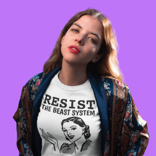 RÉSISTEZ AU SYSTÈME BEST RETRO FEMME T-SHIRTS TEE