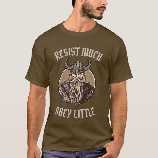 Résistez au t-shirt Viking Nordic Very Obey Little (Devant)