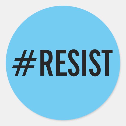 #Résistez, texte noir gras sur les autocollants bl (Devant)