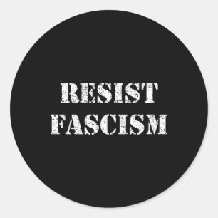 Resistisch fascisme ronde sticker