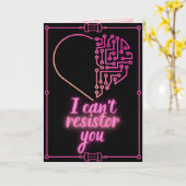 Resistor Funny Science Carte Valentine (Fleur jaune)