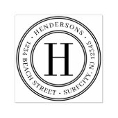 (RESIZED) Elegant Monogram Retouradres Zelfinktende Stempel (Design)