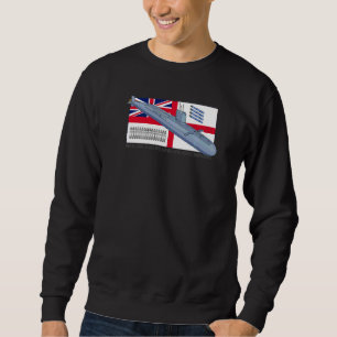 Resolutie Klasse Britse Onderzeeboot Vintage Vlag Trui