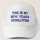 Resolutie van het nieuwe jaar trucker pet (Voorkant)