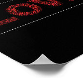 RÉSOLUTION 2025 LOVE Design rouge moderne Poster (Coin)