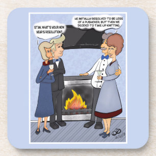 Résolution du Nouvel An Drôle Dessous de verre en 