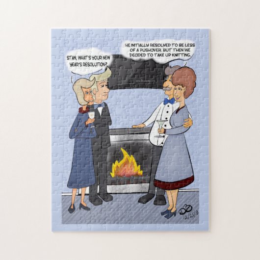 Résolution du Nouvel An Drôle Puzzle (Vertical)