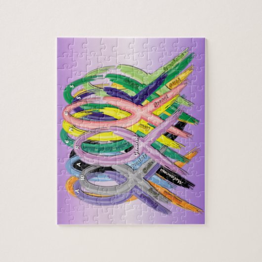 Résolvez le puzzle de ruban de conscience de (Vertical)