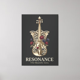Resonance - Anatomical Violin Ribcage Soul Music Canvas Afdruk