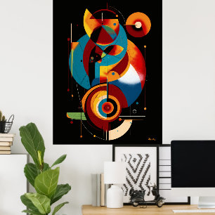 Resonante As – Minimale Geometrische Constructivis Poster