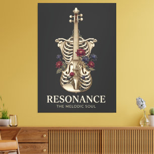 Resonantie - Anatomische Viool Ribbenkast Soulmuzi Canvas Afdruk