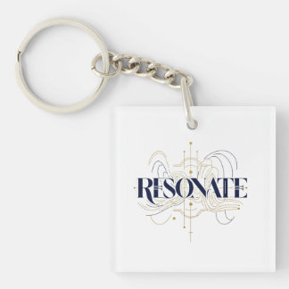 Resonate Abstracte Lijnkunst Acrylaat Sleutelhange Sleutelhanger