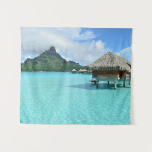 Resort op het tropische eiland Bora Wandkleed