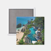 Resort Uitzicht Bali Magnetic Pin Magneet (Voorkant / Achterkant)