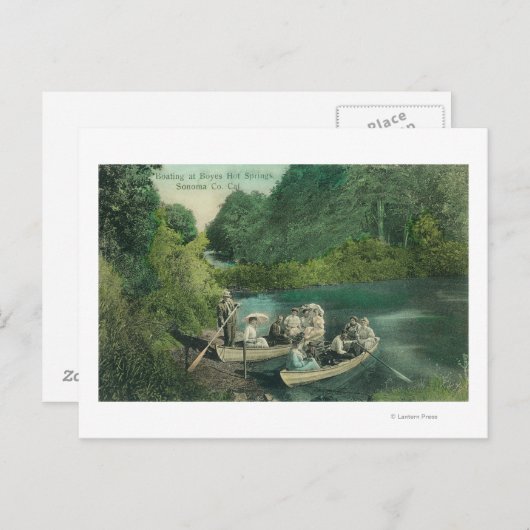 Resorters Boating bij Springs Briefkaart (Voorkant / Achterkant)