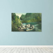 Resorters Boating bij Springs Canvas Afdruk (Insitu (Houten vloer))