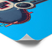 Respawn and Retry - Retro Gaming Glitch Art Poster (Hoek)