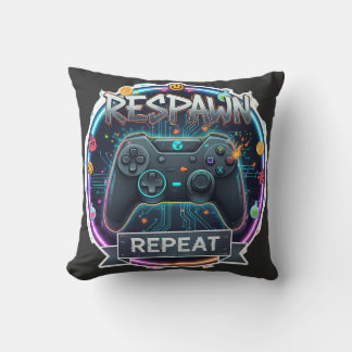 Respawn en Herhaal Gamer Controller Kussen