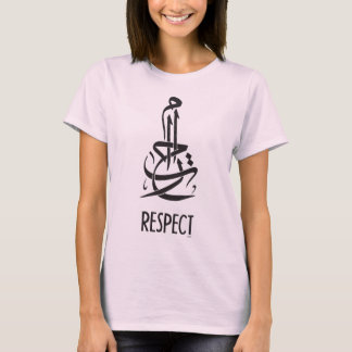 Respect Arabisch Calligrafie en Engels T-shirt