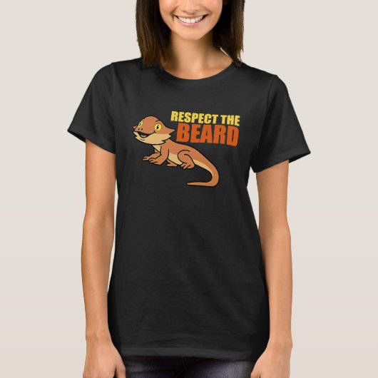 Respect Beard Reptiles Bearded Dragon  Owner Graph T-shirt (Voorkant)