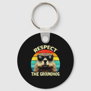 Respect De Bosmardminnaar Vintage Dier Grond Sleutelhanger