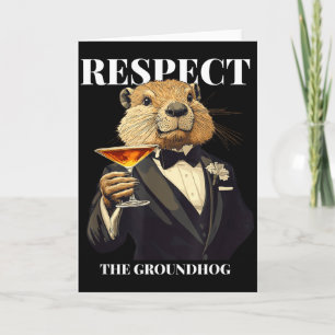 Respect De Bosmarmot Grappige Ground-hog Day Usa V Kaart