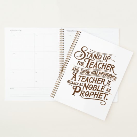 respect et honneur envers l'enseignant (Devant avec enveloppe)