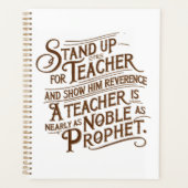 respect et honneur envers l'enseignant (Devant)