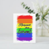 Respect for Everyone | LGBTQ+ Pride carte postale (Debout devant)