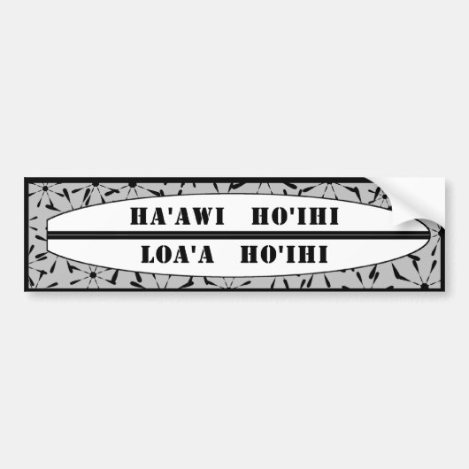 Respect geven, respect voor Surfer Bumpersticker (Voorkant)