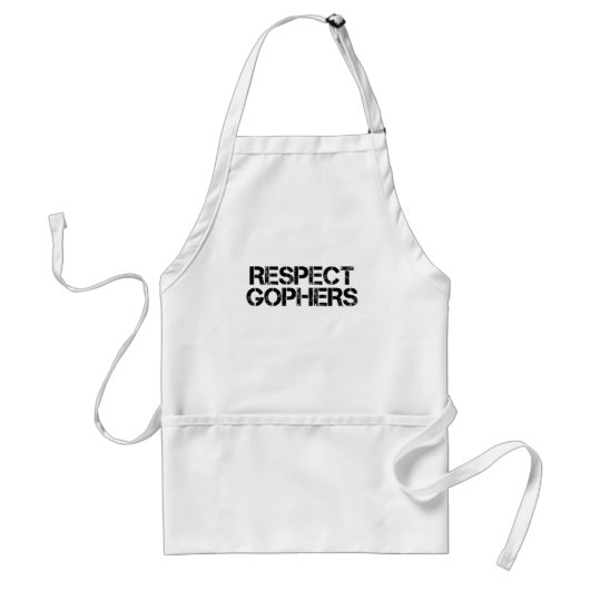 Respect Gophers Standaard Schort (Voorkant)